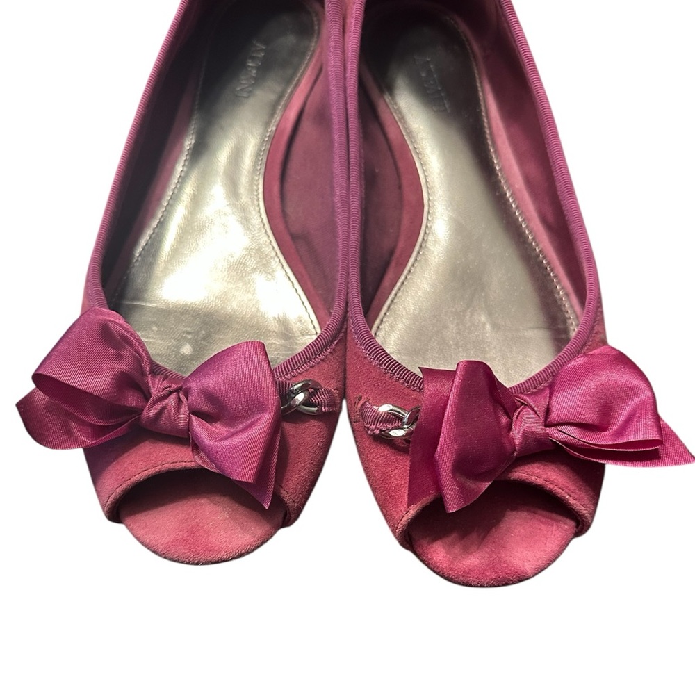 Alfani Women's Whitby Peep-Toe With Bow Suede Flats